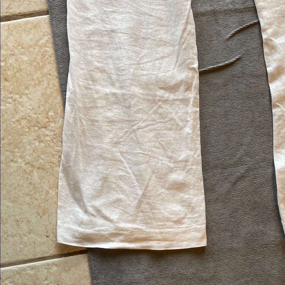 Roxy White Linen Drawstring Pants - Picture 6 of 11